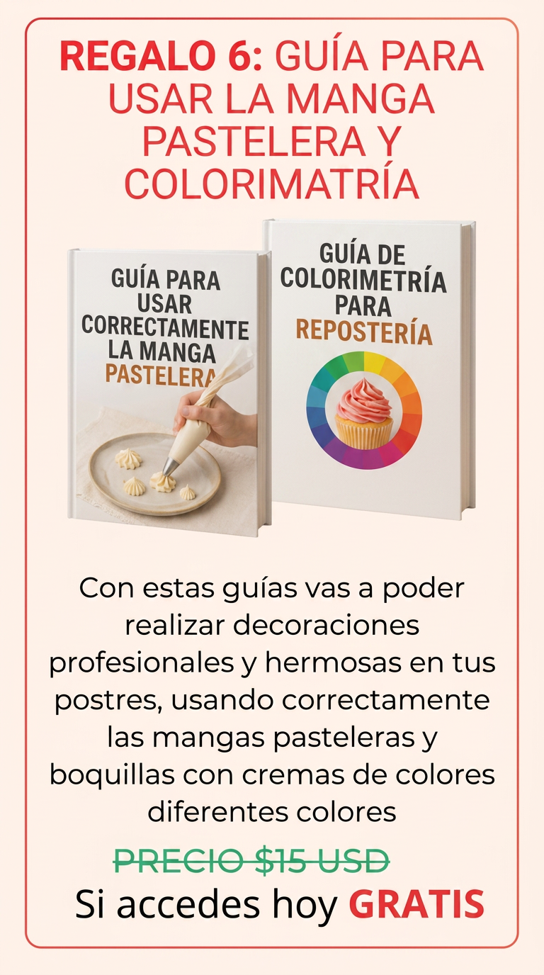 REGALO 6: Guía para usar la manga pastelera y colorimetría